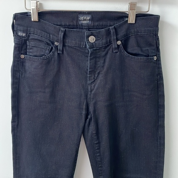Citizens Of Humanity COH Elson Jeans Medium Rise Straight Leg Black Clean Hem 26 - Picture 3 of 13